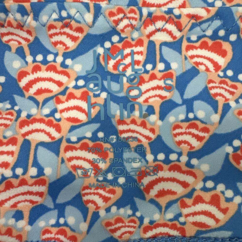 J. McLaughlin Rhonda Leggings Pants Mid Rise Blue White Red Pattern sz S - Picture 5 of 7